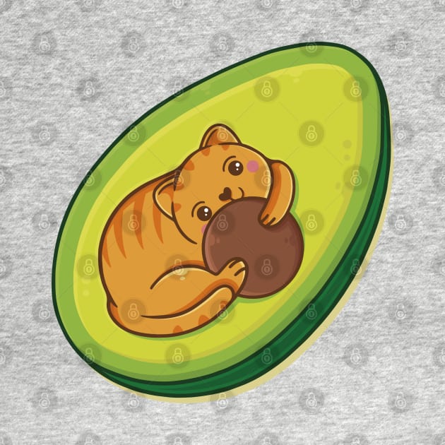 avocado cat grain holding by Mako Design 